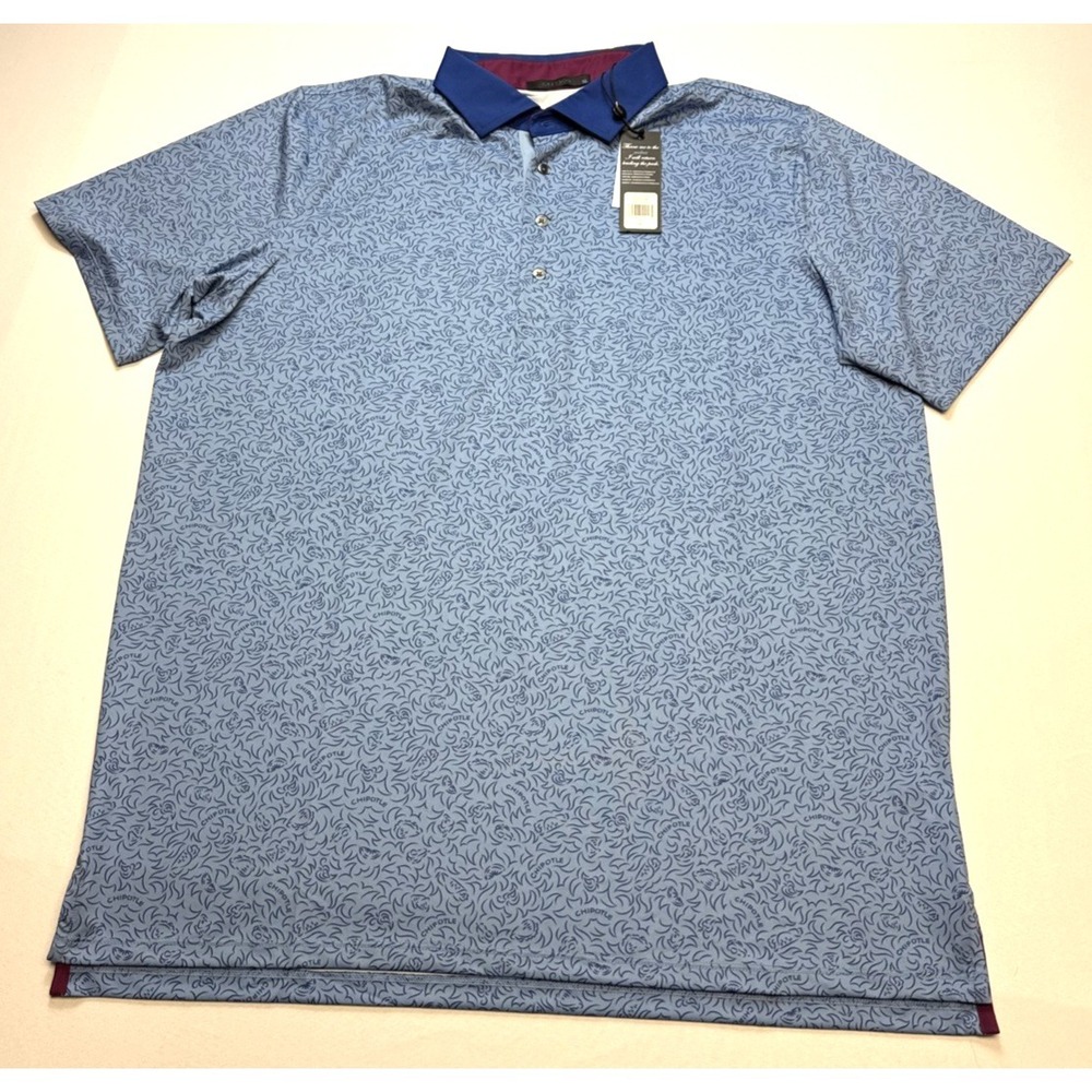Greyson Clothiers Mens XL Keep It Real Chipotle Polo Shirt Performance Shirt AOP